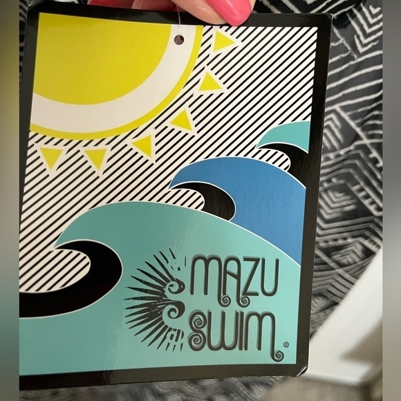 Mazu Swim Black White Side Split Swimsuit Cover Up Size L NWT - Picture 5 of 5